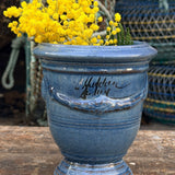 Petit vase d'Anduze emaillé lavande