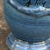 Petit vase d'Anduze emaillé lavande