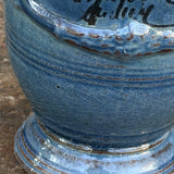 Petit vase d'Anduze emaillé lavande