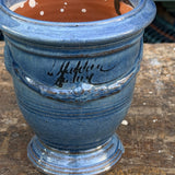 Petit vase d'Anduze emaillé lavande