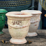 Petit vase d'Anduze emaillé patiné