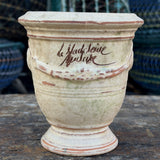 Petit vase d'Anduze emaillé patiné