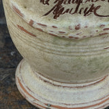 Petit vase d'Anduze emaillé patiné