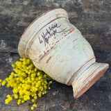 Petit vase d'Anduze emaillé patiné