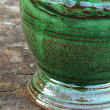 Petit vase d'Anduze emaillé vert