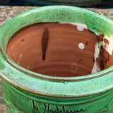 Petit vase d'Anduze emaillé vert