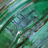 Petit vase d'Anduze emaillé vert