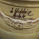 vase d'Anduze emaillé traditionnel jaune