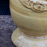 vase d'Anduze emaillé traditionnel jaune