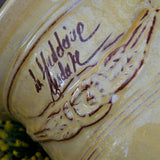 vase d'Anduze emaillé traditionnel jaune