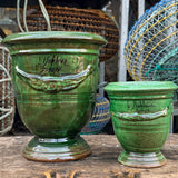 Vase d'Anduze emaillé tradition vert