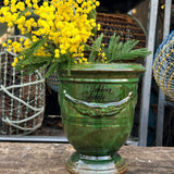 Vase d'Anduze emaillé tradition vert