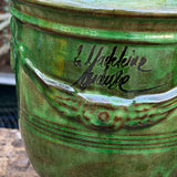 Vase d'Anduze emaillé tradition vert