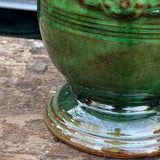Vase d'Anduze emaillé tradition vert