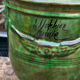 Vase d'Anduze emaillé tradition vert