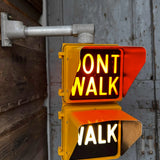 New York feu dont walk americain vintage USA jaune d'origine