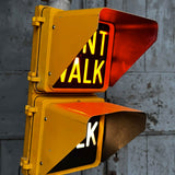 New York feu dont walk americain vintage USA jaune d'origine