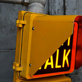 New York feu dont walk americain vintage USA jaune d'origine