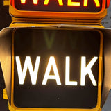 New York feu dont walk americain vintage USA jaune d'origine